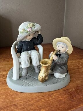Pretty As A Picture~Boy and Girl With Gold Saxophone Playing Music 🎷